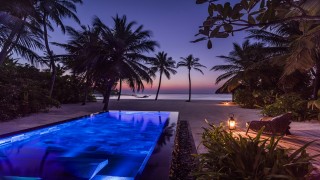 ReethiRah BeachVillaWithPool OutdoorDeck Evening